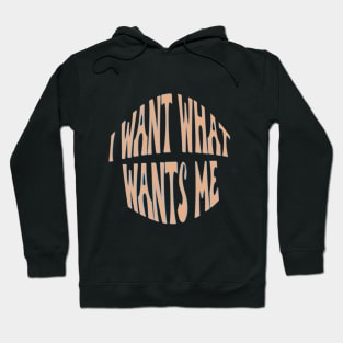 I want what wants me Hoodie